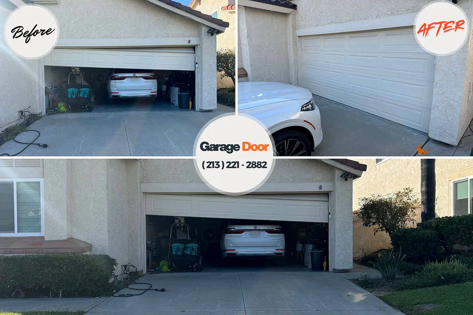 Before and after: garage door repair North Manchester, IN